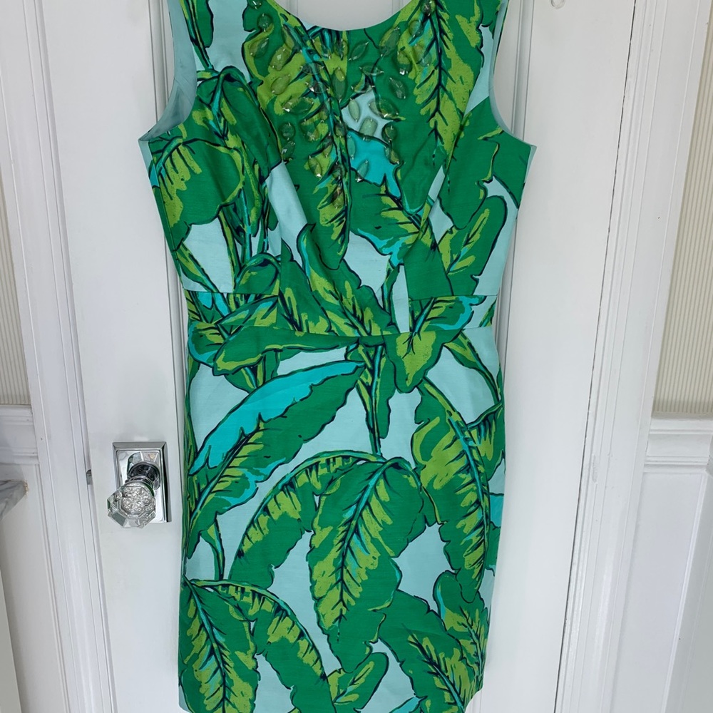 Vineyard Vines Banana Leaf print special occasion dress size 2